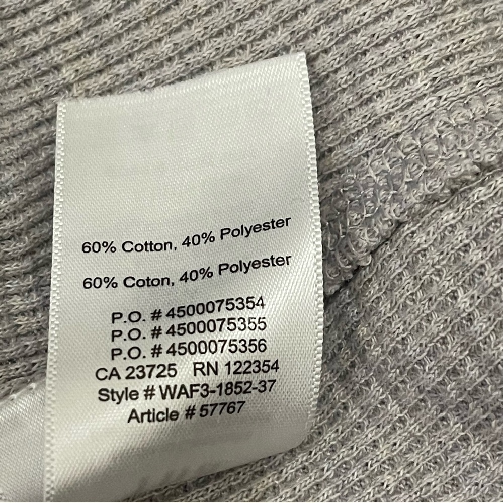 Aritzia TNA Andrews Waffle Knit Thermal Gray Size XXS - Picture 7 of 7